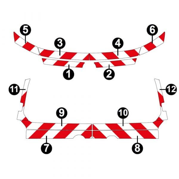 Kit Rouge-Blanc CL. A Standard - VW T7 Phase 1 à 2 portes (2025) – Image 3